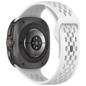   Mybandz Lélegző szilikon szíj-fehér/Samsung Galaxy Watch Ultra