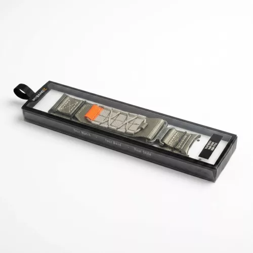Mybandz Military tépőzáras szövet szíj-szürke-ezüst/Samsung Galaxy Watch Ultra