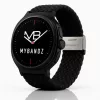 Mybandz fonott rugalmas szövet-fekete/Samsung Galaxy Watch Ultra