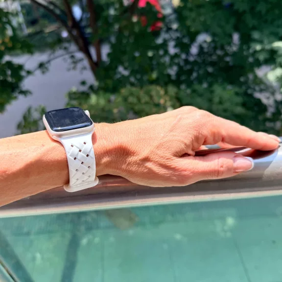 Apple Watch BraidLoop szilikon óraszíj/fehér/44/45/46 és 49 mm