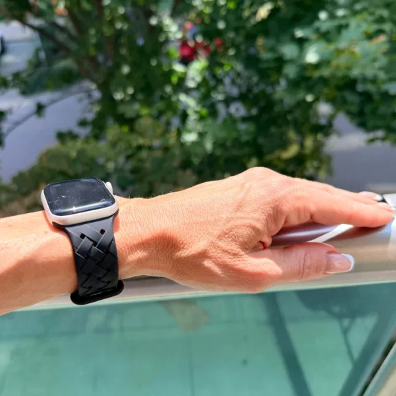 Apple Watch BraidLoop szilikon óraszíj/fekete/40/41 és 42 mm