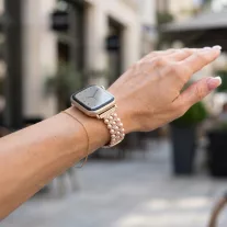   Apple Watch gyöngysoros fém óraszíj-rosegold /44/45//46/49 mm