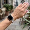 Apple Watch gyöngysoros fém óraszíj-ezüst /44/45//46/49 mm