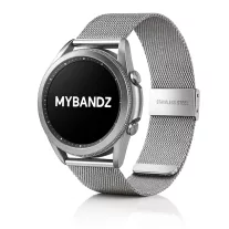 MYBANDZ Csatos milánói  fém óraszíj /ezüst / 22mm