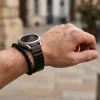 MYBANDZ Nagy láncszemes fém óraszíj - fekete/18mm