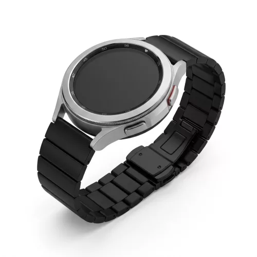 MYBANDZ Nagy láncszemes fém óraszíj - fekete/18mm