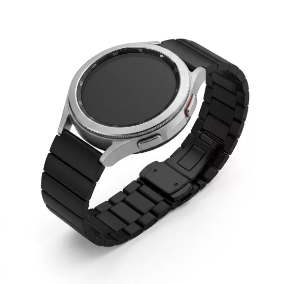 MYBANDZ Nagy láncszemes fém óraszíj - fekete/18mm