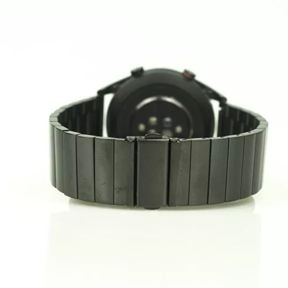 MYBANDZ Nagy láncszemes fém óraszíj - fekete/18mm