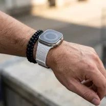   Apple Watch Train mágneses szilikon szíj /bézs-púder/40/41 és 42 mm