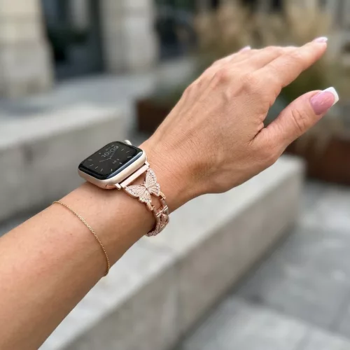 Apple Watch pillangó fém óraszíj /rosegold/ 40/41 és 42mm