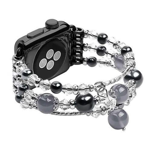 Apple Watch pearl karkötő óraszíj /fekete/ 38/40/41 mm