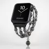 Apple Watch pearl karkötő óraszíj /fekete/ 44/45/46/49 mm