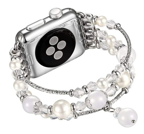 Apple Watch pearl karkötő óraszíj /fehér/ 42/44/45/49 mm