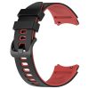 MYBANDZ kétszínű rés-nélküli szilikon óraszíj Galaxy Watch 4-5-6/fekete-piros/ 20mm