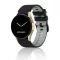 MYBANDZ kétszínű rés-nélküli szilikon óraszíj Galaxy Watch 4-5-6-7/fekete-szürke/ 20mm