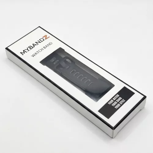 MYBANDZ kétszínű rés-nélküli szilikon óraszíj Galaxy Watch 4-5-6-7/fekete-szürke/ 20mm