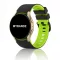 MYBANDZ kétszínű rés-nélküli szilikon óraszíj Galaxy Watch 4-5-6-7/fekete-neon zöld/ 20mm