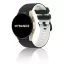 MYBANDZ kétszínű rés-nélküli szilikon óraszíj Galaxy Watch 4-5-6-7/fekete-fehér/ 20mm