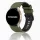 MYBANDZ kétszínű rés-nélküli szilikon óraszíj Galaxy Watch 4-5-6-7/khaki-fekete/ 20mm