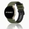MYBANDZ kétszínű rés-nélküli szilikon óraszíj Galaxy Watch 4-5-6-7/khaki-fekete/ 20mm