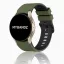 MYBANDZ kétszínű rés-nélküli szilikon óraszíj Galaxy Watch 4-5-6-7/khaki-fekete/ 20mm