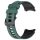 MYBANDZ kétszínű rés-nélküli szilikon óraszíj Galaxy Watch 4-5-6/zöldeskék-fekete/ 20mm