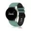 MYBANDZ kétszínű rés-nélküli szilikon óraszíj Galaxy Watch 4-5-6-7/zöldeskék-fekete/ 20mm