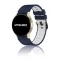 MYBANDZ kétszínű rés-nélküli szilikon óraszíj Galaxy Watch 4-5-6-7/kék-fehér/ 20mm