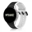 MYBANDZ rés-nélküli szilikon óraszíj Galaxy Watch 4-5-6-7 /fekete-fehér/ 20mm
