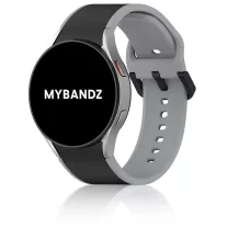   MYBANDZ rés-nélküli szilikon óraszíj Galaxy Watch 4-5-6-7 /fekete-szürke/ 20mm