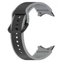   MYBANDZ rés-nélküli szilikon óraszíj Galaxy Watch 4-5-6-7 /fekete-szürke/ 20mm
