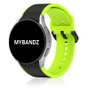 MYBANDZ rés-nélküli szilikon óraszíj Galaxy Watch 4-5-6-7 /fekete-neon zöld/ 20mm