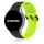 MYBANDZ rés-nélküli szilikon óraszíj Galaxy Watch 4-5-6-7 /fekete-neon zöld/ 20mm