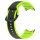 MYBANDZ rés-nélküli szilikon óraszíj Galaxy Watch 4-5-6 /fekete-neon zöld/ 20mm