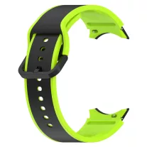   MYBANDZ rés-nélküli szilikon óraszíj Galaxy Watch 4-5-6-7 /fekete-neon zöld/ 20mm