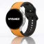 MYBANDZ rés-nélküli szilikon óraszíj Galaxy Watch 4-5-6-7 /mustársárga-fekete/ 20mm