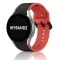 MYBANDZ rés-nélküli szilikon óraszíj Galaxy Watch 4-5-6-7 /fekete-piros/ 20mm
