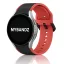 MYBANDZ rés-nélküli szilikon óraszíj Galaxy Watch 4-5-6-7 /fekete-piros/ 20mm