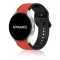 MYBANDZ rés-nélküli szilikon óraszíj Galaxy Watch 4-5-6-7 /piros-fekete/ 20mm