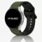 MYBANDZ rés-nélküli szilikon óraszíj Galaxy Watch 4-5-6-7 /khaki-fekete/ 20mm