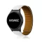 MYBANDZ kétrészes mágneses szilikon óraszíj Galaxy Watch 4-5-6-7/fehér(fekete csatlakozó)/ 20mm