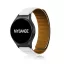 MYBANDZ kétrészes mágneses szilikon óraszíj Galaxy Watch 4-5-6-7/fehér(fekete csatlakozó)/ 20mm