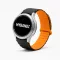 MYBANDZ mágneses szilikon óraszíj Galaxy Watch 4-5-6-7/fekete-narancs/ 20mm