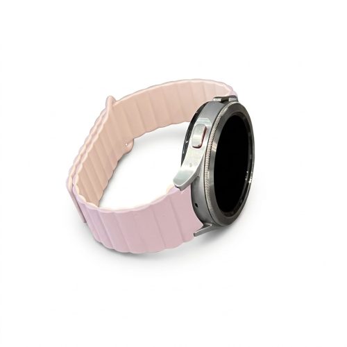 MYBANDZ mágneses szilikon óraszíj Galaxy Watch 4-5-6-7/levendula-púder/ 20mm