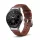 MYBANDZ Elegáns bőróraszíj Galaxy Watch 4-5-6-7/vörösbarna(ezüst csat)/ 20mm