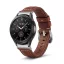 MYBANDZ Elegáns bőróraszíj Galaxy Watch 4-5-6-7/vörösbarna(ezüst csat)/ 20mm