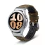 MYBANDZ Elegáns bőróraszíj Galaxy Watch 4-5-6-7/barna(ezüst csat)/ 20mm