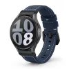 MYBANDZ Elegáns bőróraszíj Galaxy Watch 4-5-6-7/kék(fekete csat)/ 20mm