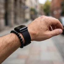 Apple Watch vintage bőróraszíj-fekete 44/45/46 és 49 mm