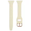 MYBANDZ Elegáns slim bőróraszíj rosegold csattal /krémfehér/20mm